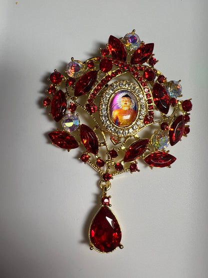 Red Oval Teardrop