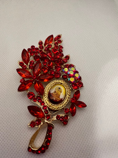 Flower Leaf-Shaped Brooch Pin