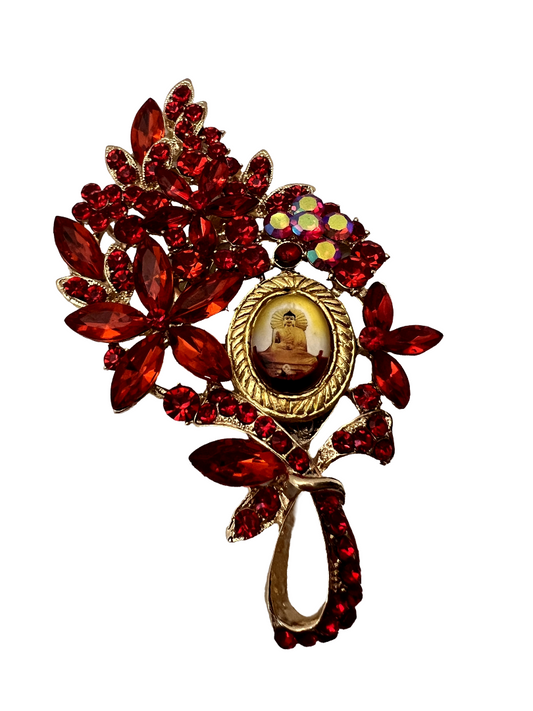 Flower Leaf-Shaped Brooch Pin