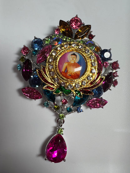 Round Teardrop Brooch Pin